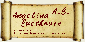 Angelina Cvetković vizit kartica